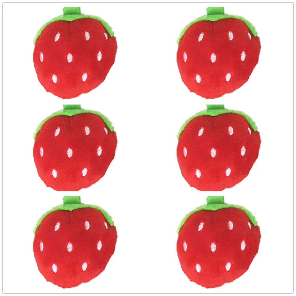 6PCS/LOT Strawberry Etc. Mini 4-6CM Fruit Doll , Small Accessories Plush Stuffed TOY DOLL