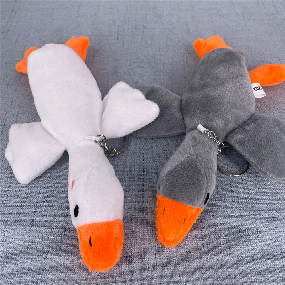 2Colors 14CM Approx. Duck Stuffed Plush Toy ; Keychain Gift Plush Stuffed Duck Doll