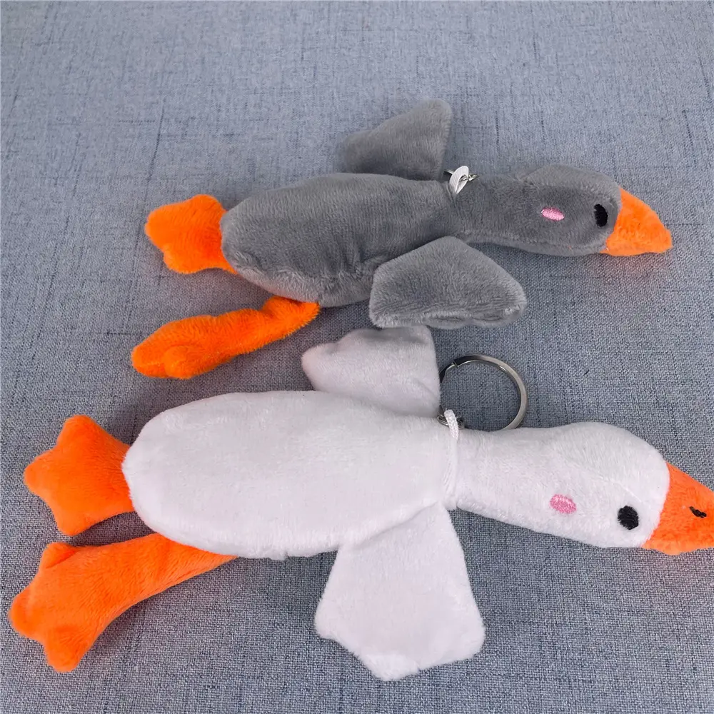 2Colors 14CM Approx. Duck Stuffed Plush Toy ; Keychain Gift Plush Stuffed Duck Doll