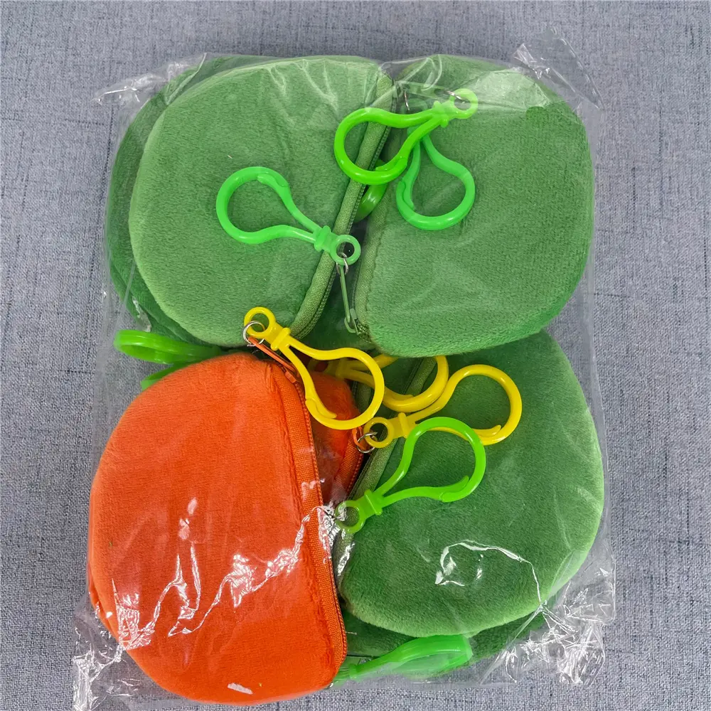 12PCS Wholesale Cute Little 9CM Fruit Plush Purse - Plush Watermelon Coin BAG Purse