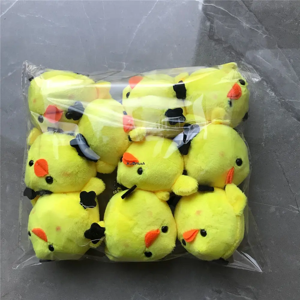 10PCS Chicken Toy , Keychain Animal Plush Gift