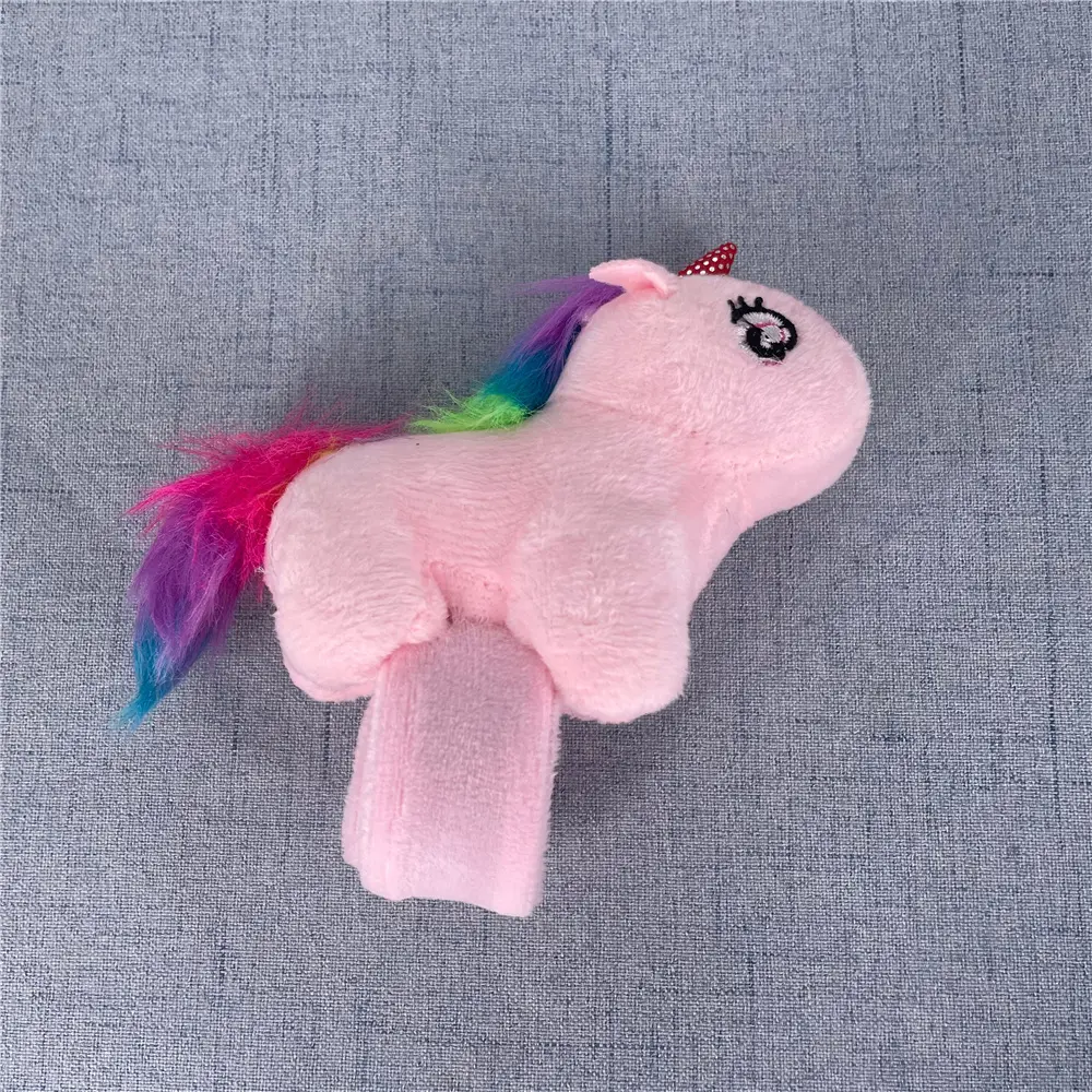 4PCS/LOT , Fluffy Cute 9CM Horse Plush Stuffed Toy , Gift Plush Wrist Bracelet Slap Belt Toy