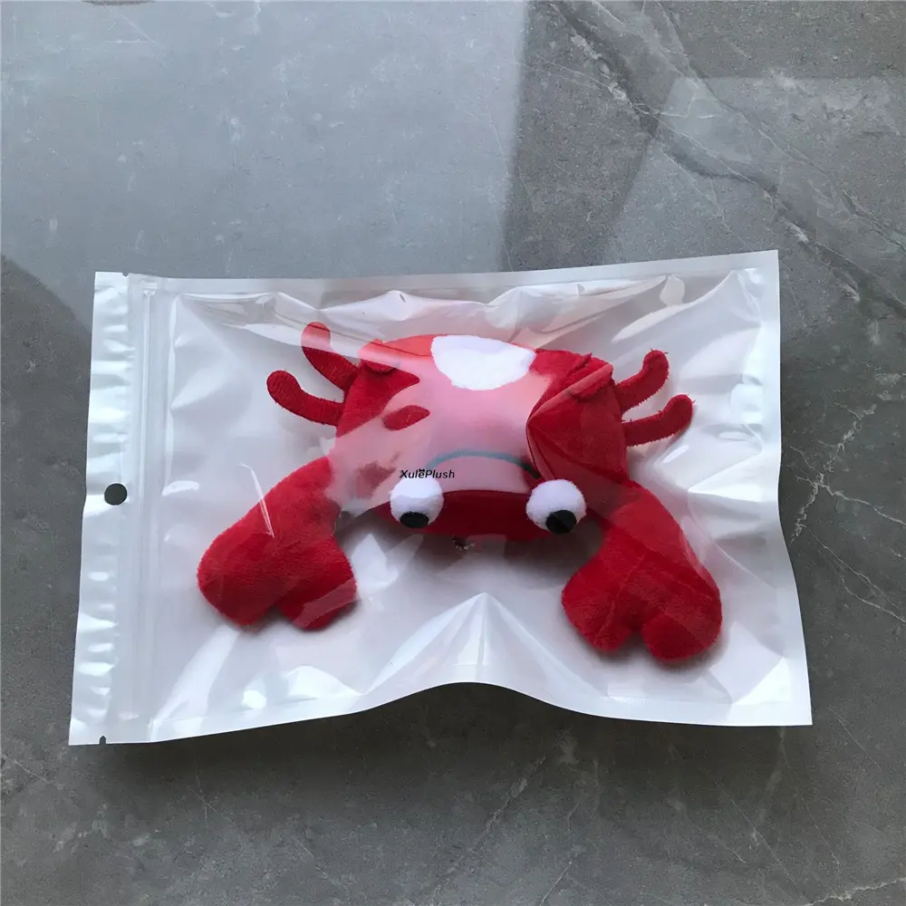 Little Cute 13CM Crab Keyring Plush Stuffed TOY , Keychain Pendant Plush Doll TOY