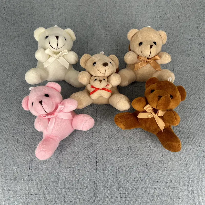 4Colors Bear Stuffed Plush Toy , 10CM Plush Bracelet Bear Toy Doll , Wrist Slap Belt TOY