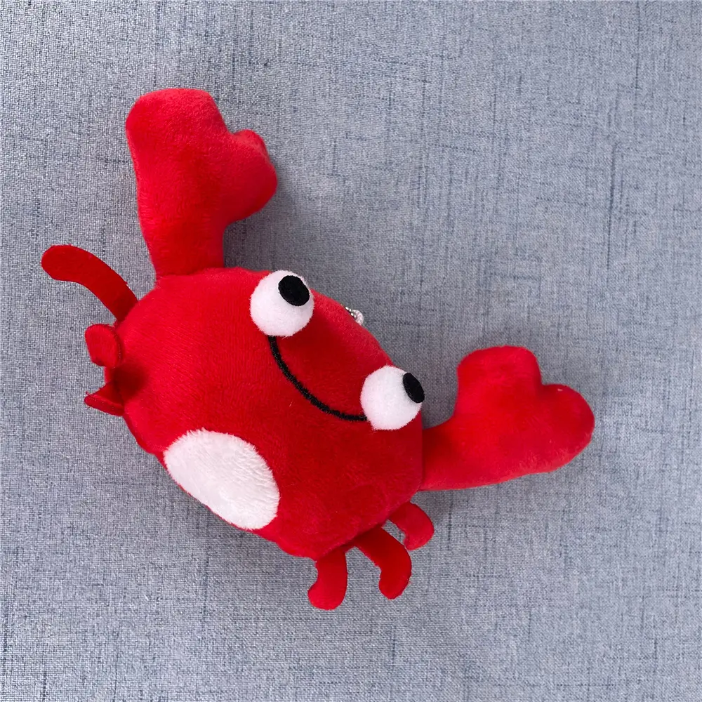 Cute 13CM Crab Plush Toy , Lobster Stuffed Key Chan Plush Toy Cute Soft Stuffed Dolls For Christmas Gift