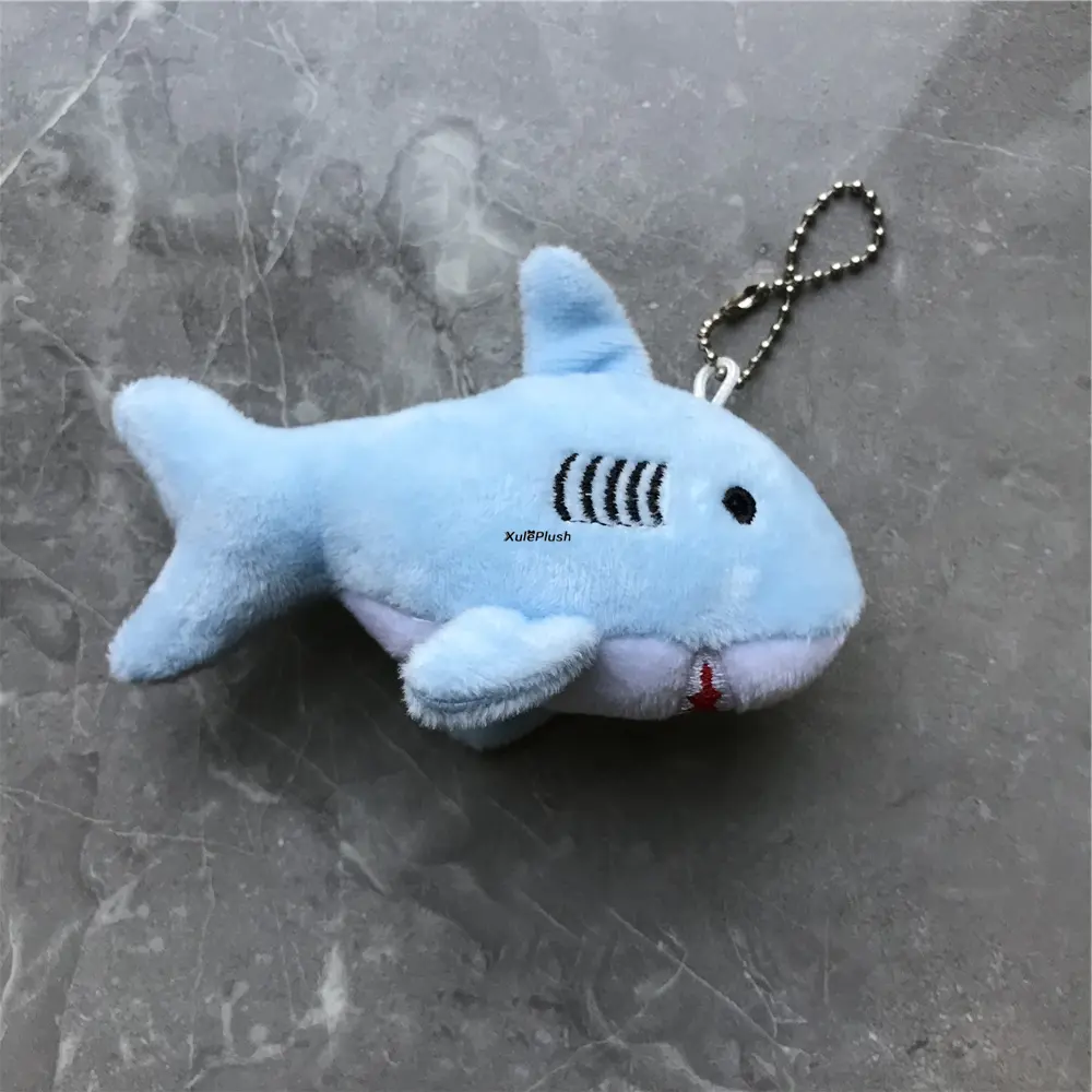 11CM Approx. Plush Key Chain Shark Toy Doll