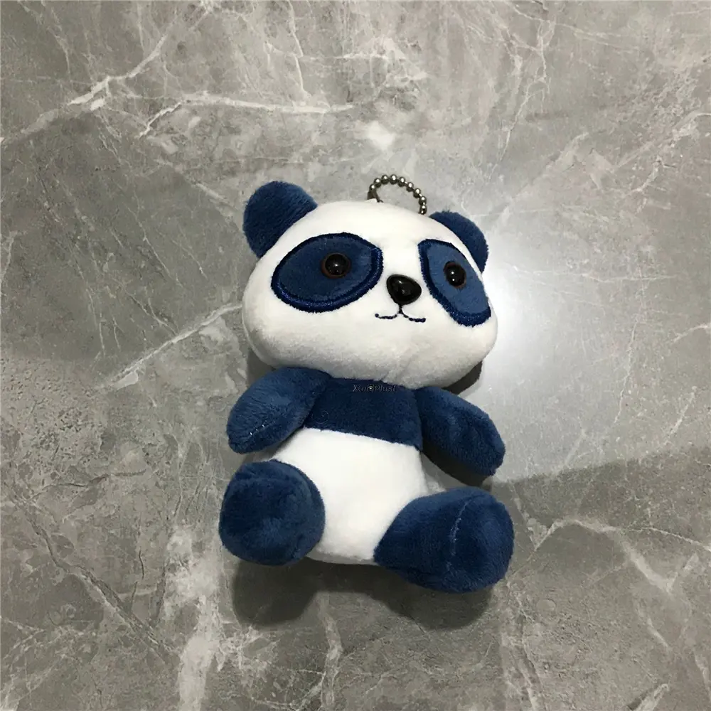 Blue Color Panda 10CM Plush Stuffed Toys - New Key Clip Chain Pendant Plush Panda Toy
