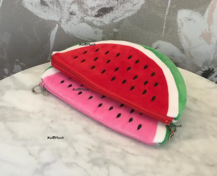 2Colors - Watermelon Plush Toy Toys Bag  , 22CM Approx. Keychain Plush Toy Watermelon Plush Doll