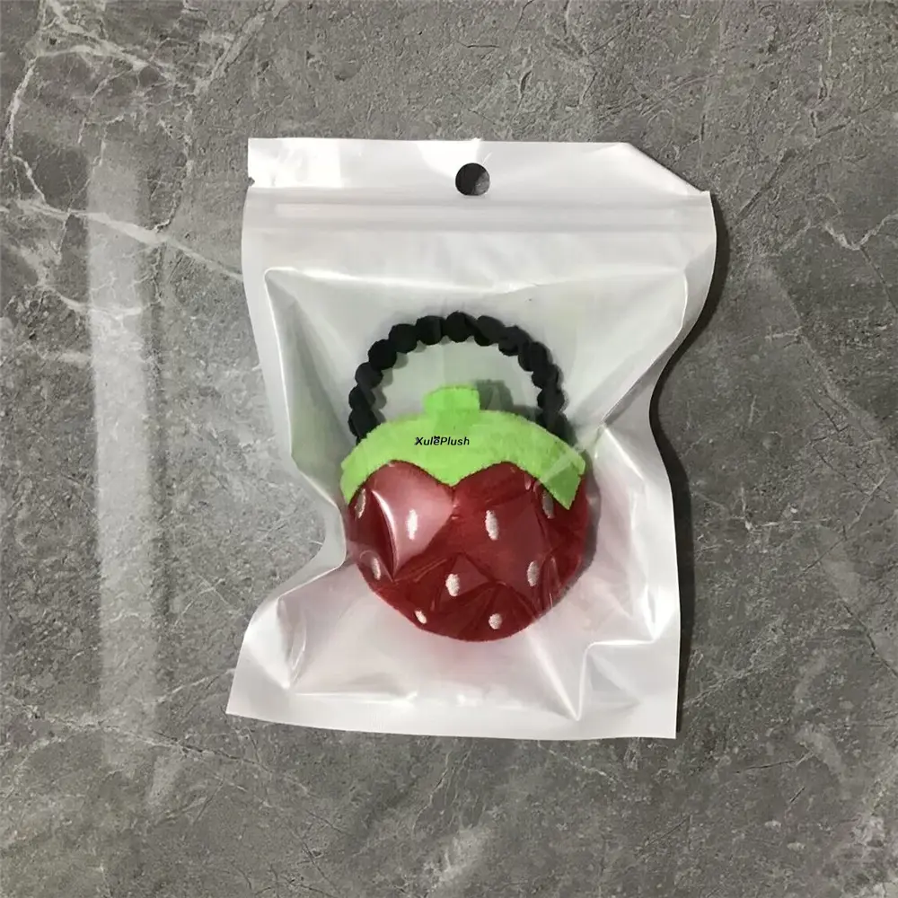 Sweet 3CM Approx. Little Strawberry Plush Stuffed Toys , Gift Hair Tie Stuffed Plush Toy doll