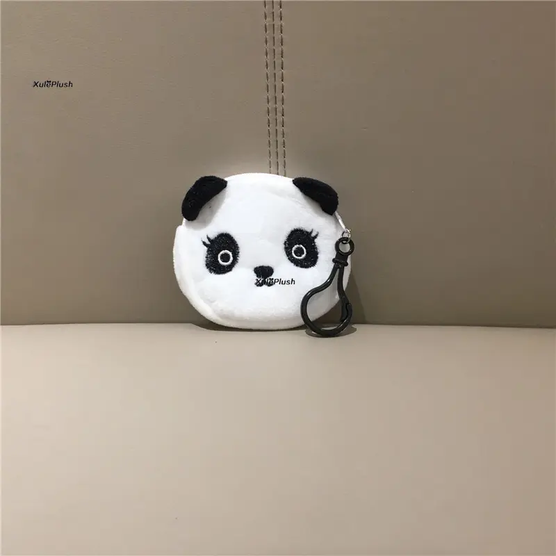 mini 8cm , 2colors - Panda small Plush Purse , mini panda plush purse , Children' Plush purse