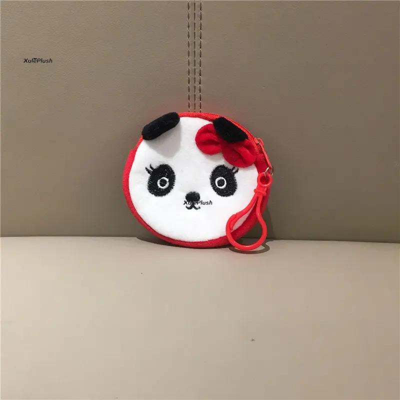 mini 8cm , 2colors - Panda small Plush Purse , mini panda plush purse , Children' Plush purse