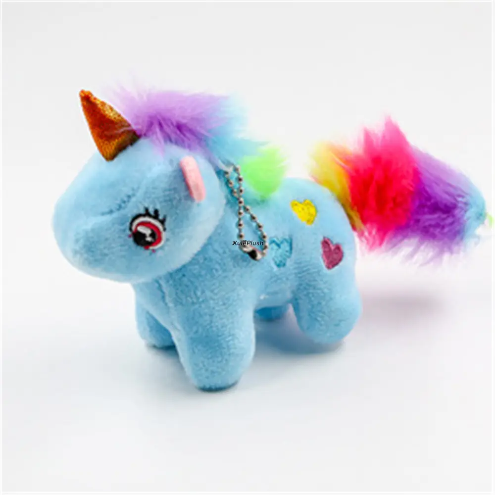 4Colors , 9CM Horse Stuffed Plush DOLL , Plush Animal Key Chain TOY DOLL