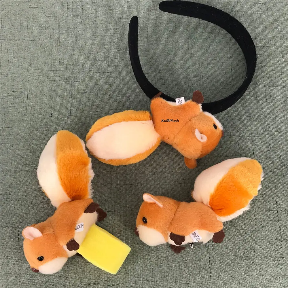 3Designs , New Squirrel Plush Toy , Hair Decoration Stuffed Animal TOY DOLL