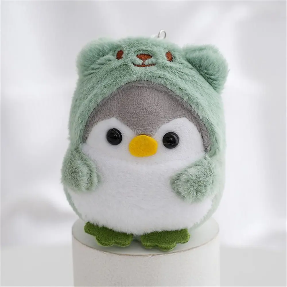New 8CM 4Colors , Key Chain Ring Pendant TOY , Fluffy Plush Penguin Stuffed Animal TOY Doll