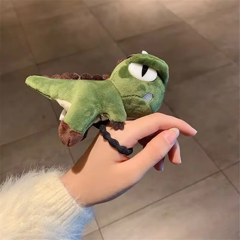 7Colors - Dinosaur Stuffed Plush Animal Toy Doll , Little Hair Decor Plush Stuffed Toy , Hairband Rope Plush Doll