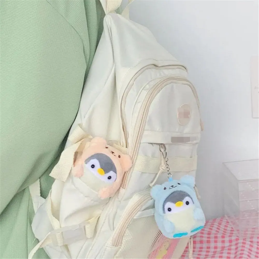 New 8CM 4Colors , Key Chain Ring Pendant TOY , Fluffy Plush Penguin Stuffed Animal TOY Doll
