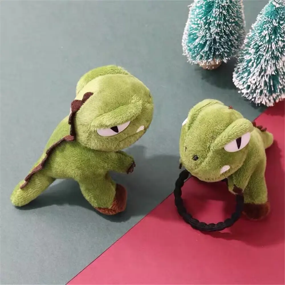 7Colors - Dinosaur Stuffed Plush Animal Toy Doll , Little Hair Decor Plush Stuffed Toy , Hairband Rope Plush Doll