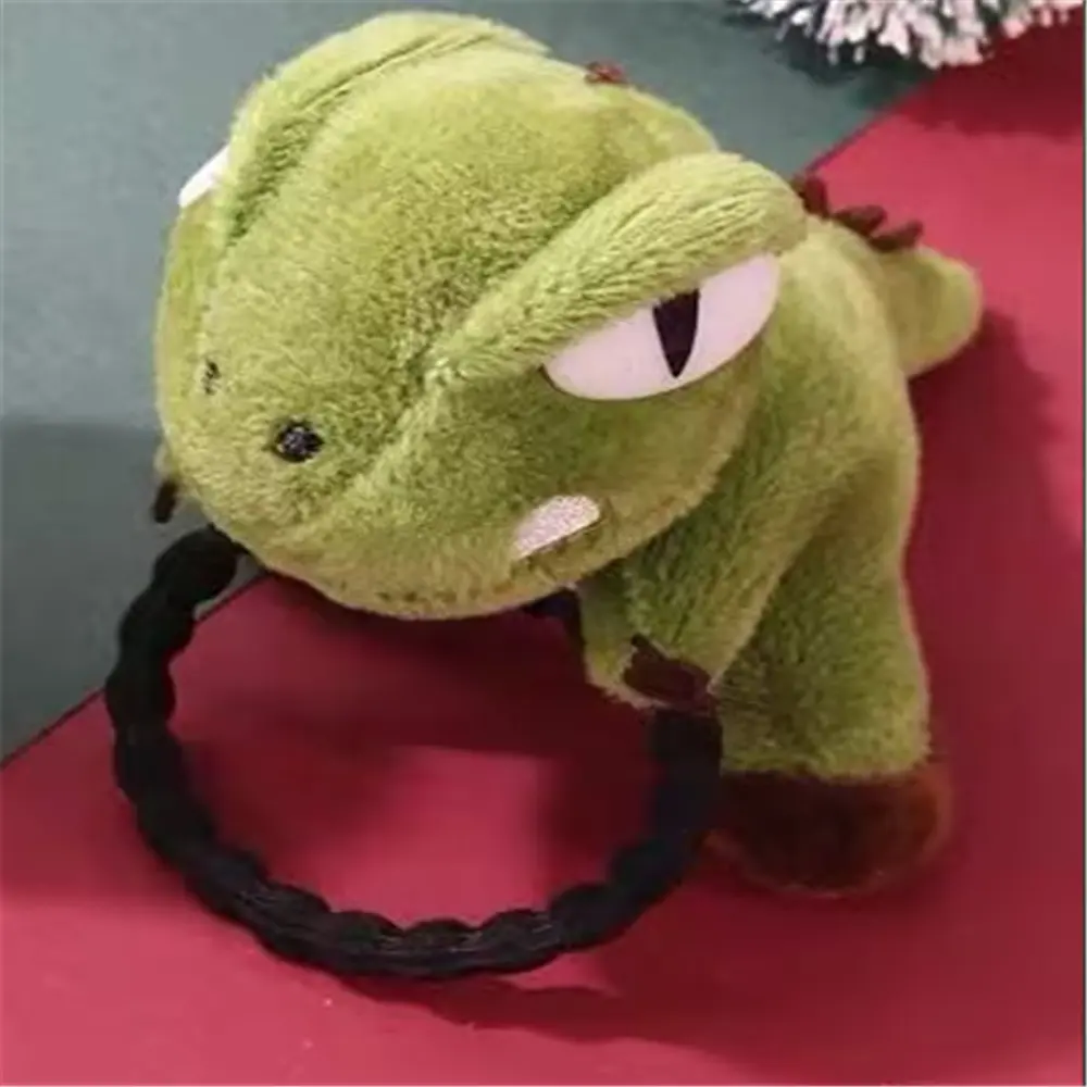 7Colors - Dinosaur Stuffed Plush Animal Toy Doll , Little Hair Decor Plush Stuffed Toy , Hairband Rope Plush Doll