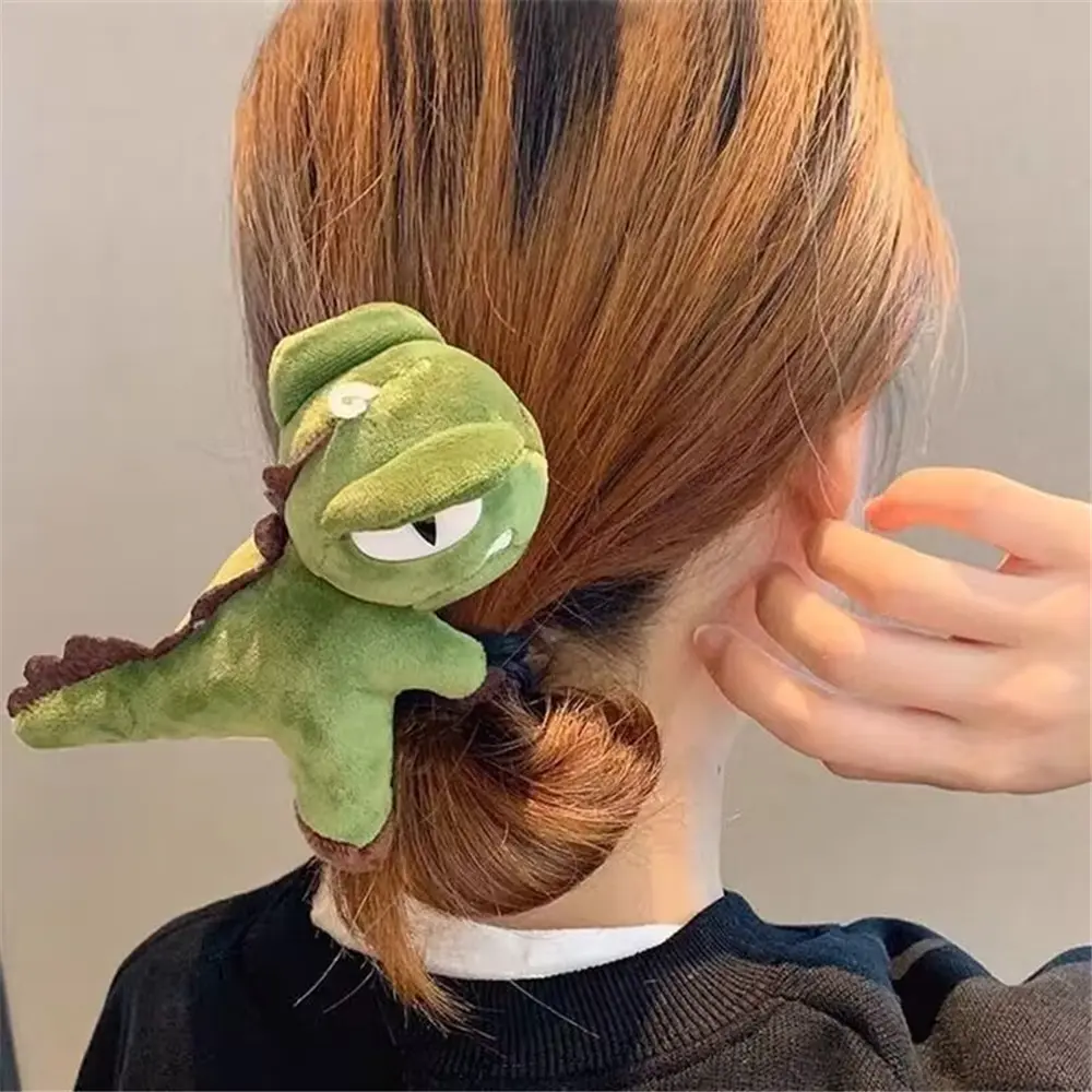 7Colors - Dinosaur Stuffed Plush Animal Toy Doll , Little Hair Decor Plush Stuffed Toy , Hairband Rope Plush Doll