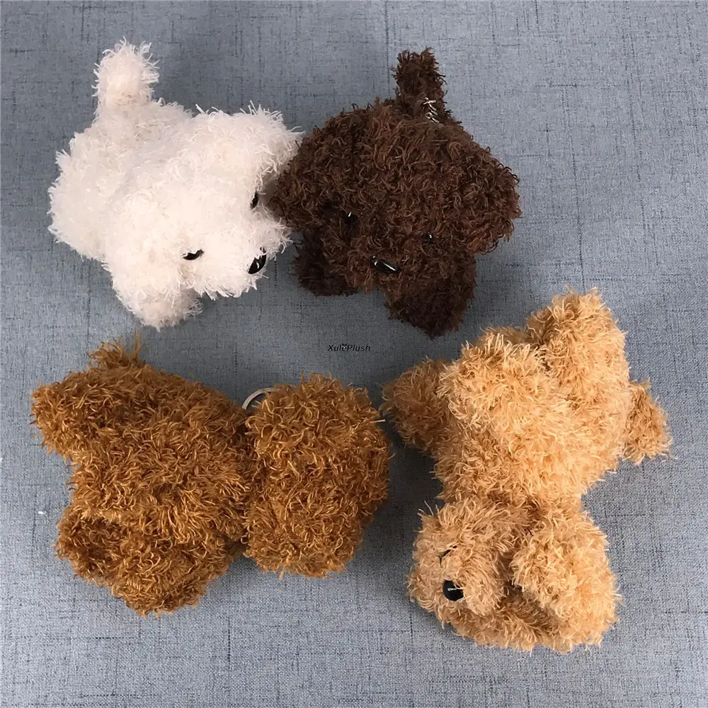 Cute Fluffy Plush Dog Toy , Keychain Pendant Animal Stuffed TOY