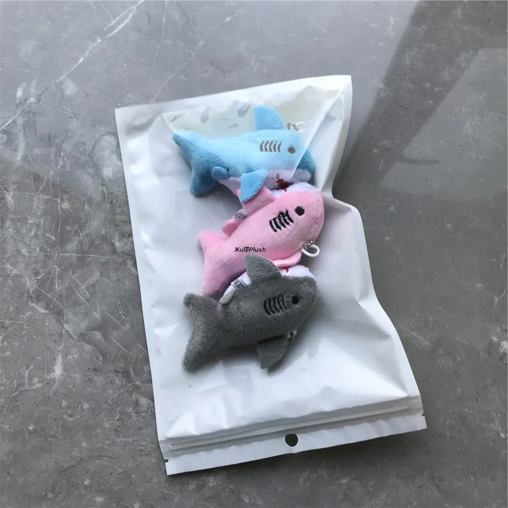3PCS Shark Plush Keychain TOY , Little Gift BAG Toys