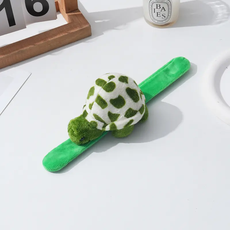 6Colors , 9CM Tortoise Wrist Belt Plush Toy , Hand Slap Belt Bracelet Plush Turtle Gift Toy Doll
