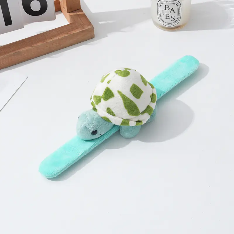 6Colors , 9CM Tortoise Wrist Belt Plush Toy , Hand Slap Belt Bracelet Plush Turtle Gift Toy Doll