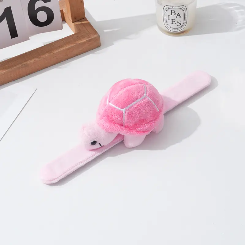 6Colors , 9CM Tortoise Wrist Belt Plush Toy , Hand Slap Belt Bracelet Plush Turtle Gift Toy Doll
