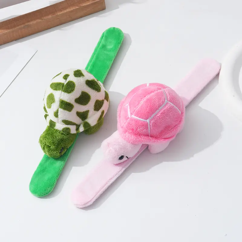 6Colors , 9CM Tortoise Wrist Belt Plush Toy , Hand Slap Belt Bracelet Plush Turtle Gift Toy Doll