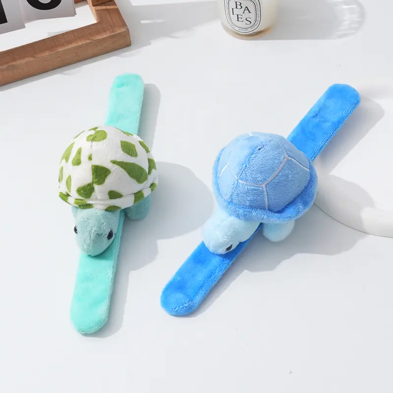6Colors , 9CM Tortoise Wrist Belt Plush Toy , Hand Slap Belt Bracelet Plush Turtle Gift Toy Doll