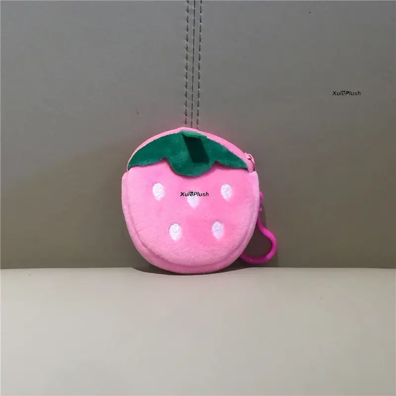 Multi-shapes, Fruit Strawberry Plush Coin Purse , Coin Bag Soft Purse Wallet For Gift Toy Plush Purse