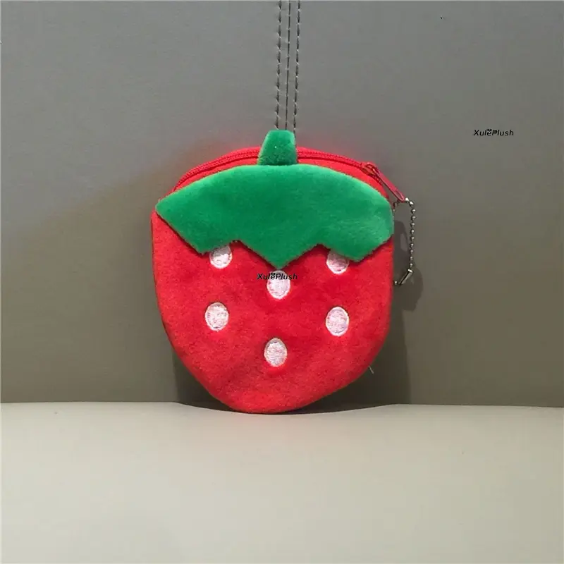 Multi-shapes, Fruit Strawberry Plush Coin Purse , Coin Bag Soft Purse Wallet For Gift Toy Plush Purse