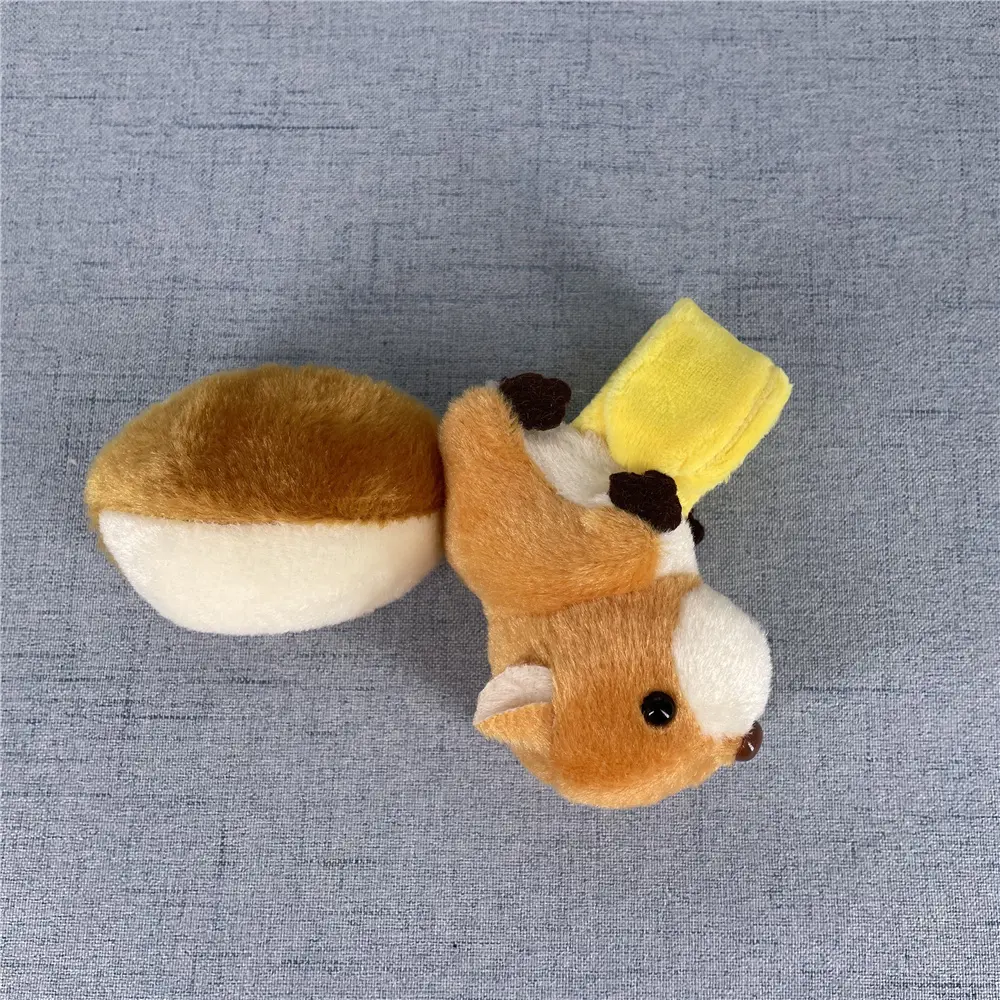 9*5CM Approx. Fluffy Squirrel Plush Stuffed Toy , Wrist Band Bracelet Gift Plush DOLL