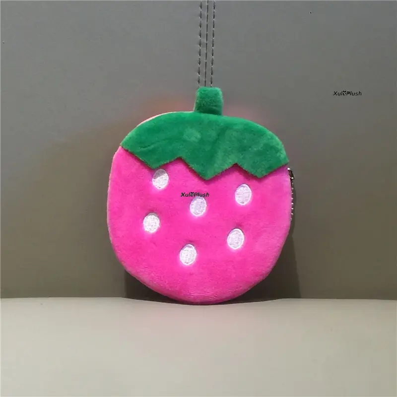 Multi-shapes, Fruit Strawberry Plush Coin Purse , Coin Bag Soft Purse Wallet For Gift Toy Plush Purse