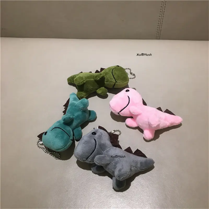 4Colors Small 6CM Dinosaur Stuffed Plush Key Chain Toy