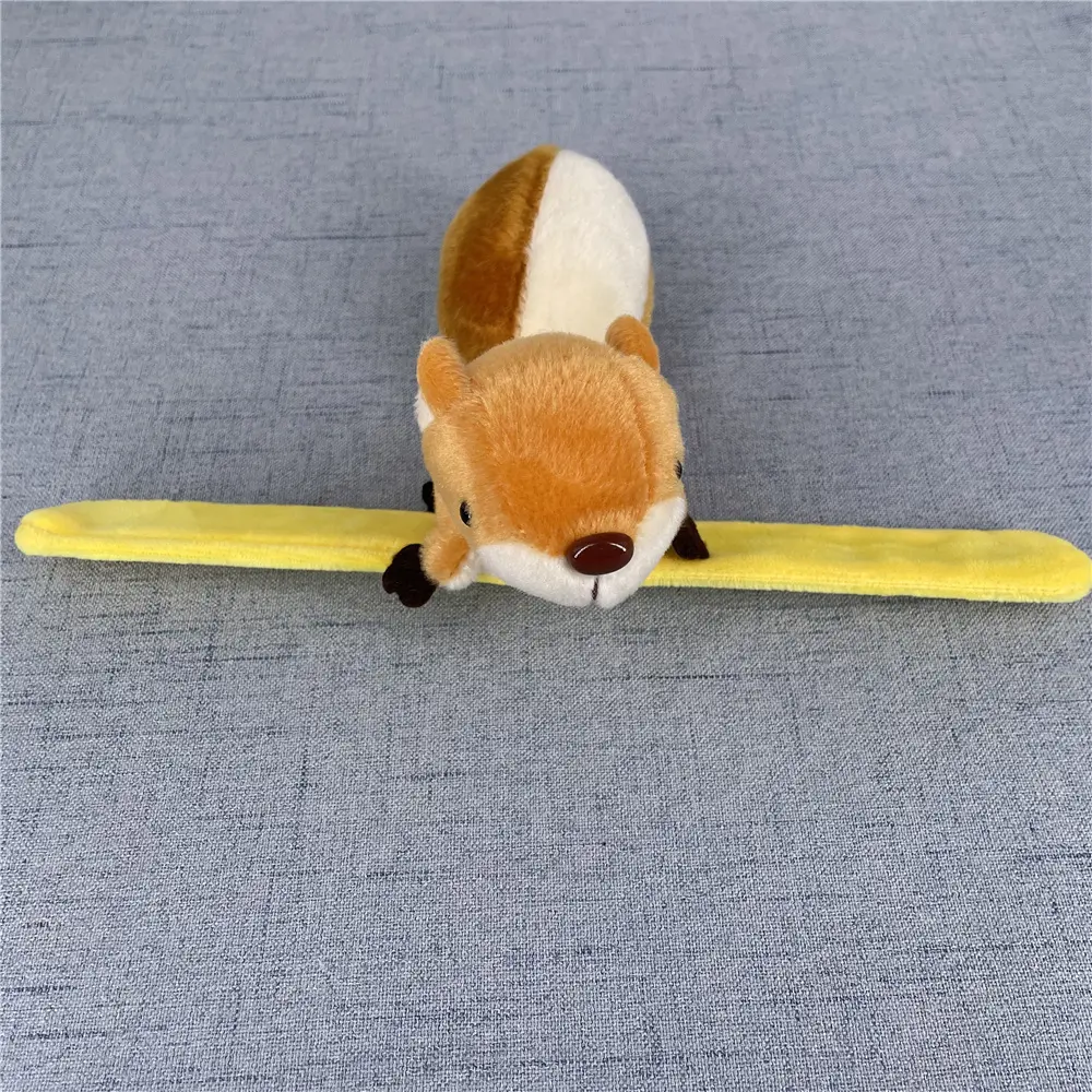 9*5CM Approx. Fluffy Squirrel Plush Stuffed Toy , Wrist Band Bracelet Gift Plush DOLL