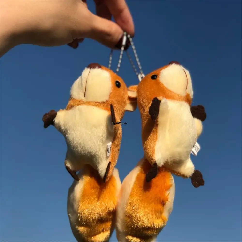 8CM Approx. Squirrel Stuffed Toy , Key Chain - Plush Animal DOLL Accessories