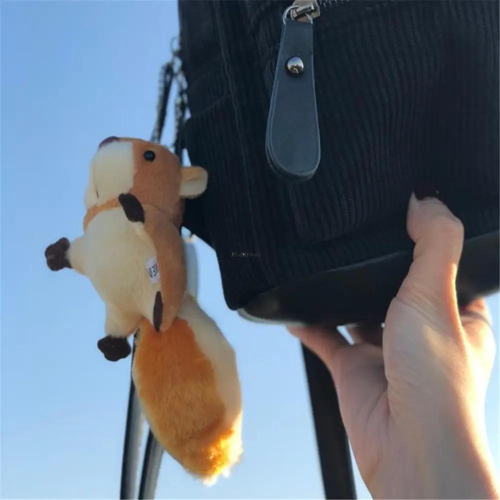 8CM Approx. Squirrel Stuffed Toy , Key Chain - Plush Animal DOLL Accessories