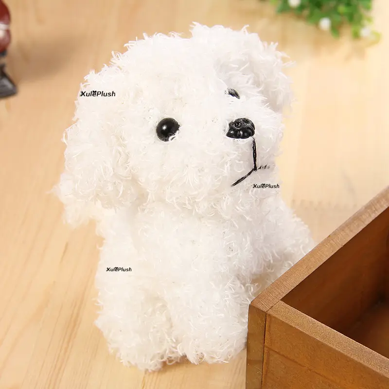 3Colors, 12CM Approx. Lovely Fluffy Dog Plush Toy , Gift Cotton Stuffed Key Ring Doll