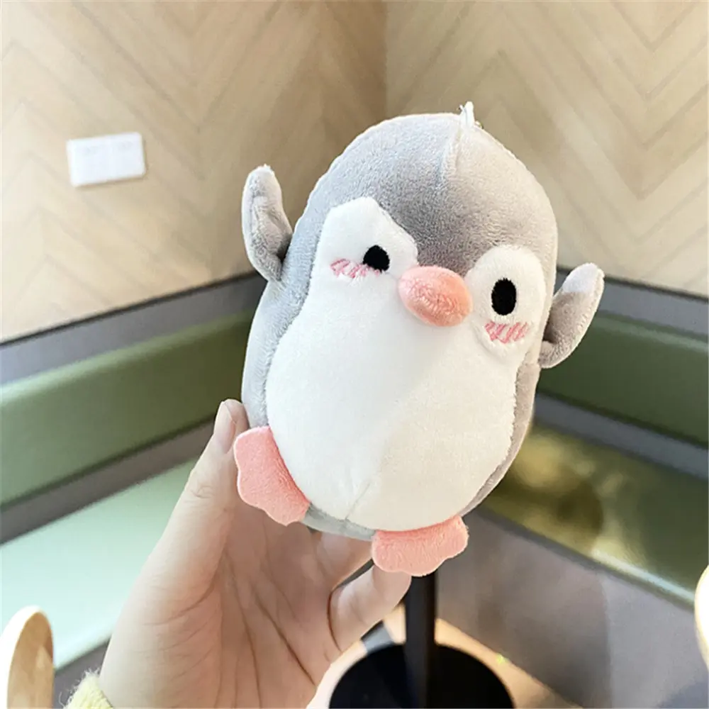 4Colors - 10CM Penguin Animal Key Chain Plush Toy , Stuffed Key Ring Plush Doll