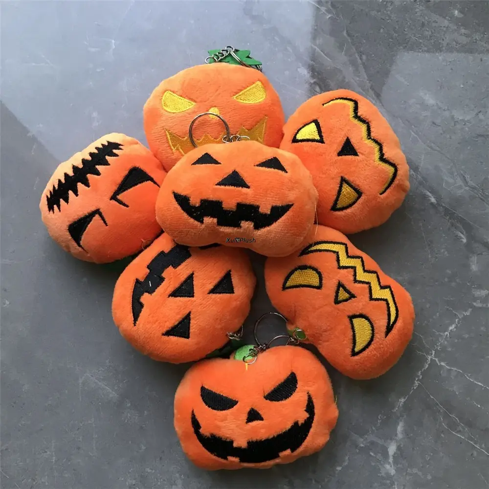 8CM Key Chain Pumpkin Plush Toy , Stuffed Vegetable Plush Doll