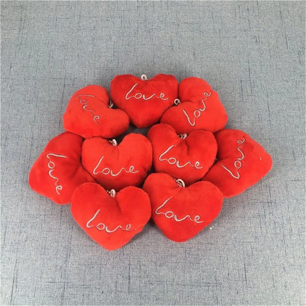 Wedding Love Heart Plush Little Keychain Toys