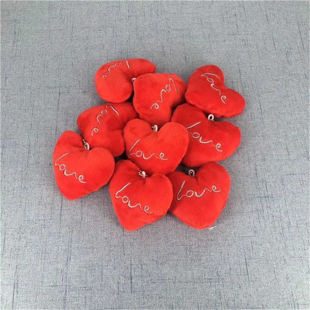 Wedding Love Heart Plush Little Keychain Toys