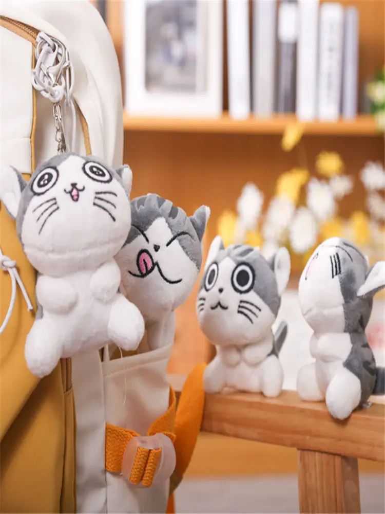 40PCS Mix Designs 10CM Plush Cat Doll ; Key Clip Pendant Gift Accessories Toy
