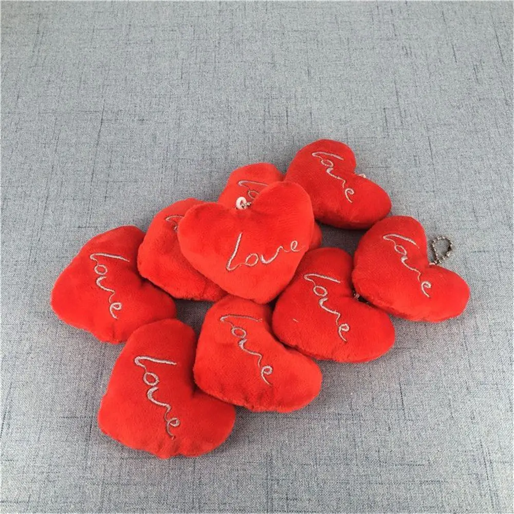 Wedding Love Heart Plush Little Keychain Toys