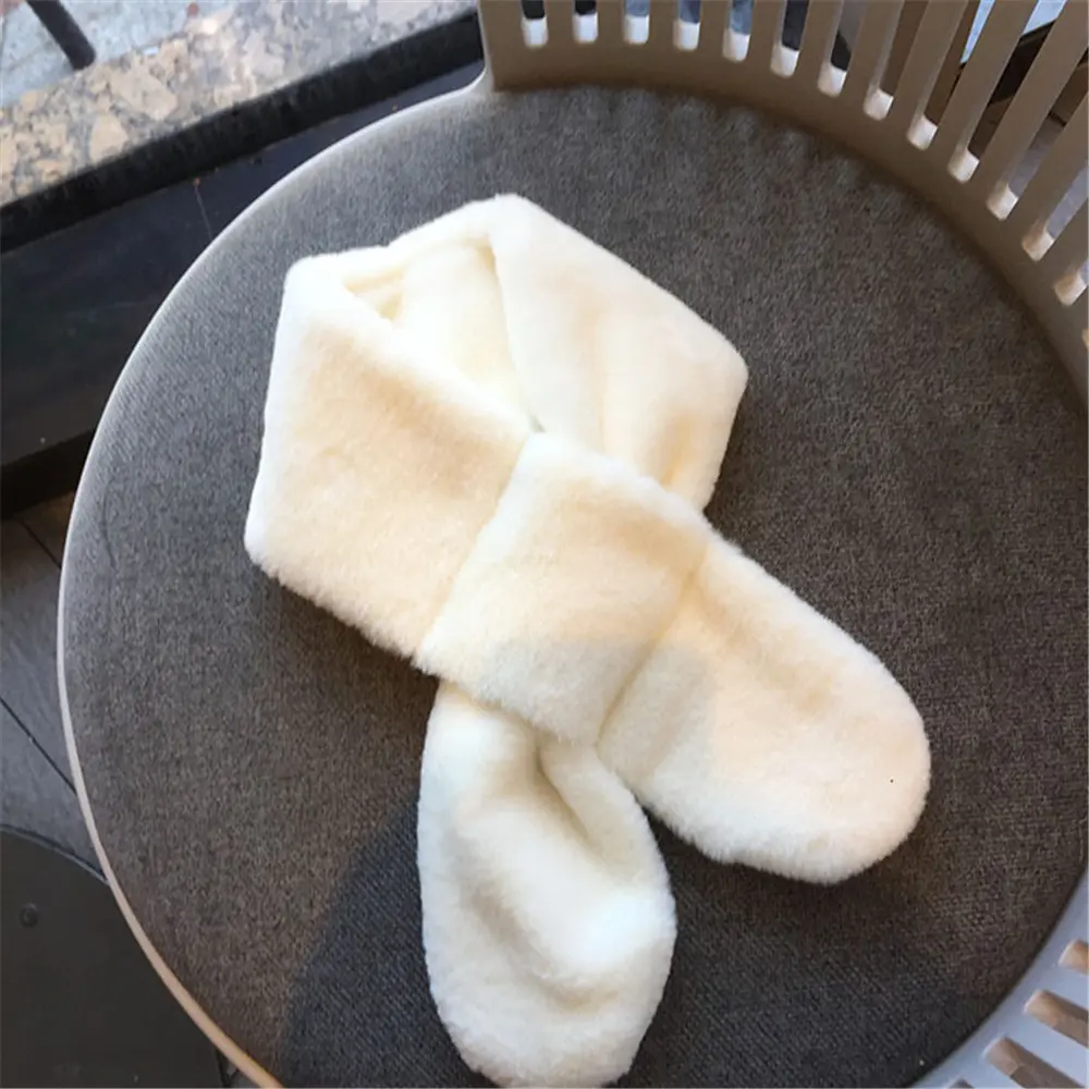 10PCS Mix Random COLORS - Wholesale Cute New Fluffy 7Colors , Warm Scarf , Little 75CM*10CM Winter Scarf