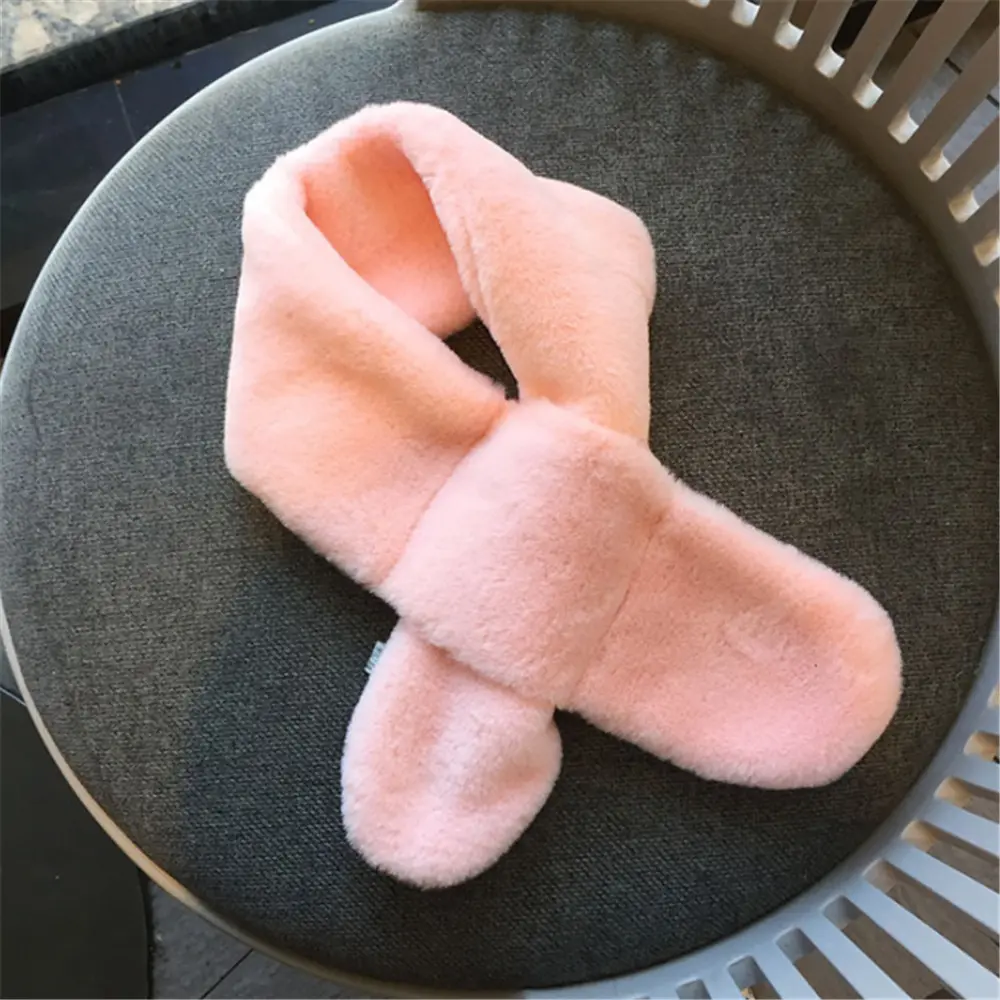 10PCS Mix Random COLORS - Wholesale Cute New Fluffy 7Colors , Warm Scarf , Little 75CM*10CM Winter Scarf