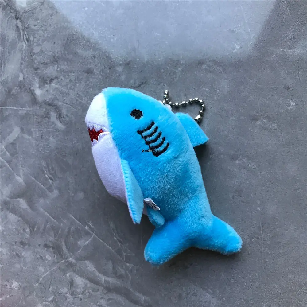 100PCS 8CM Shark Plush DOLL , Key Chain Gift Cute Stuffed Animal Doll