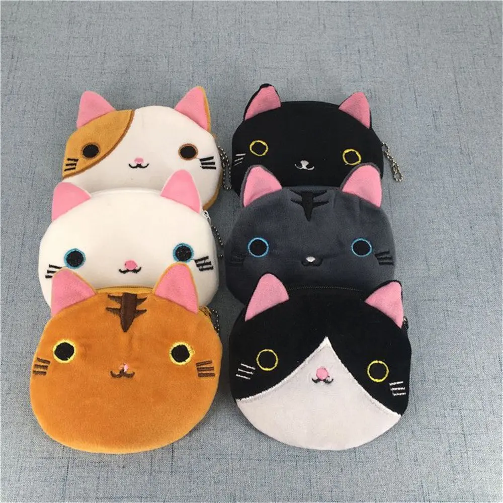 10CM Approx. Cat Plush Coin Purse , Plush Coin Bag Wallet