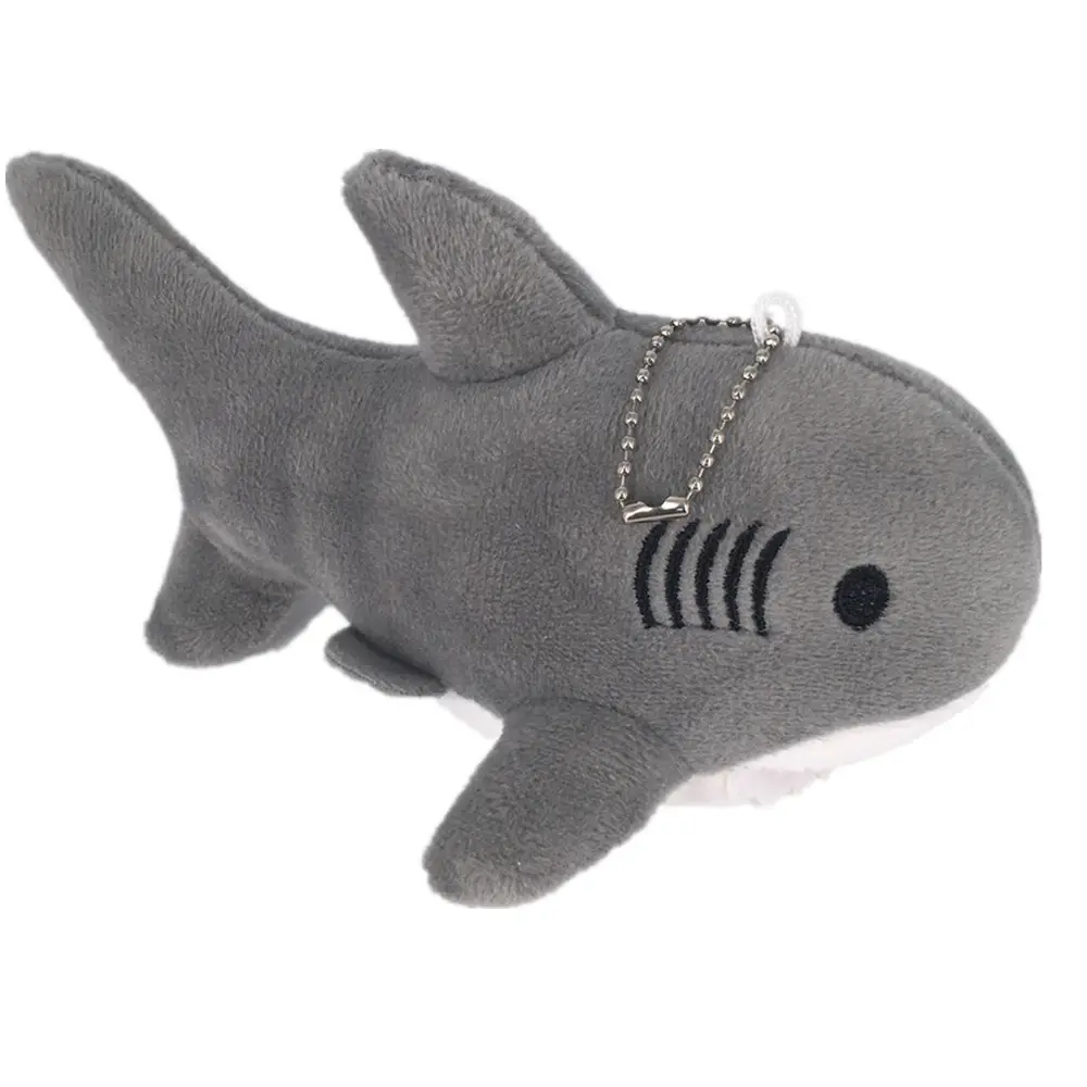 20PCS New Size 17CM Approx. Plush Stuffed Toy Shark Chain Keychain Plush Doll
